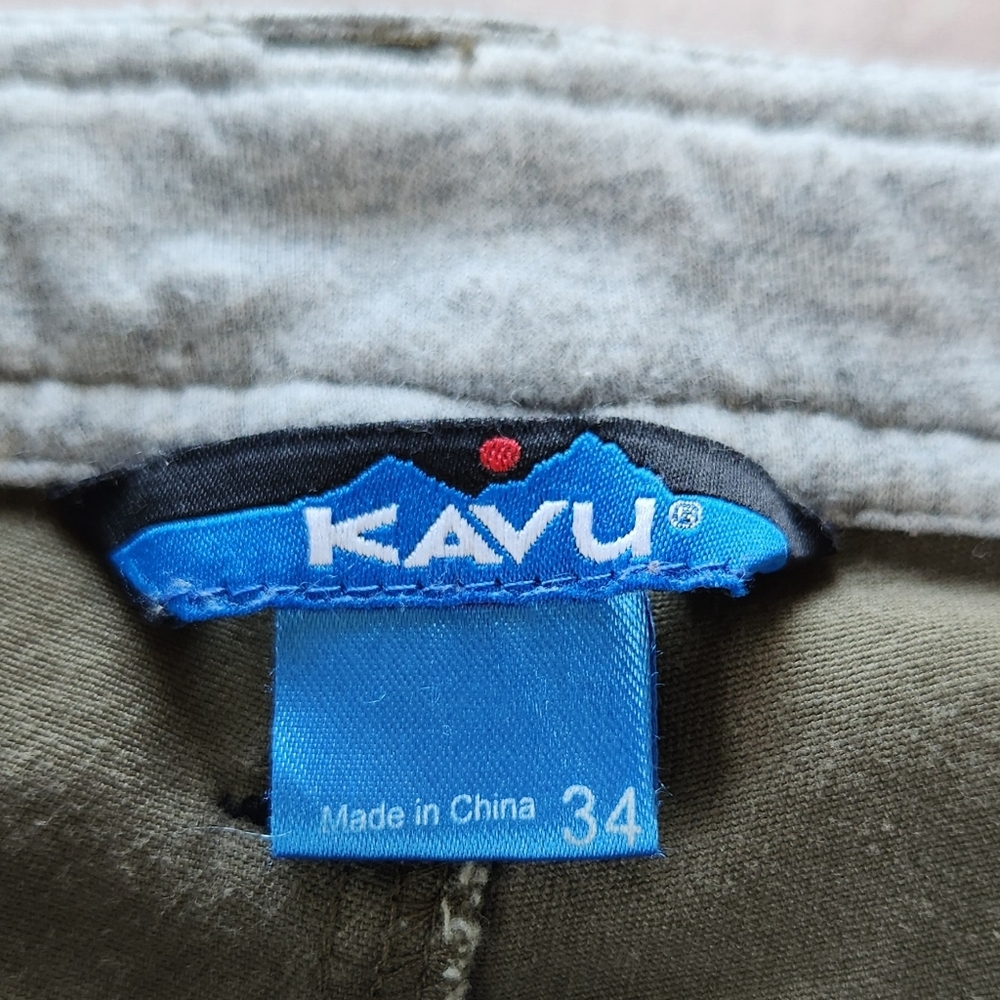 Kavu "Steens" Chino Hiking Pant Jean Khaki Brown Gorpcore | Men's Size 34x33 - Picture 7 of 15
